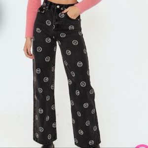 Sold🖤MOODY SMILEY BLACK JEANS